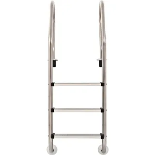 vidaXL Poolleiter 120 cm edelstahl 91733