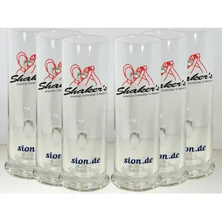Mixcompany Bierglas 6x Shakers Sion Bierglas Kölsch / Glas 0,5L Bierkrug Glas Krug mit H