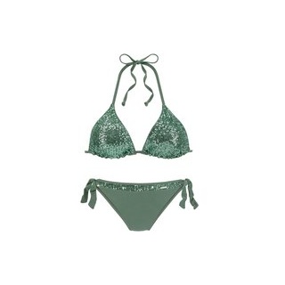 BRUNO BANANI Triangel-Bikini Damen smaragd Gr.32 Cup A/B