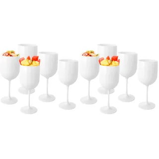 ASelected 5 Stück Plastik Weingläser 450 ML Weingläser Kunststoff Gläser Sektgläser Plastik für Events Partys Picknick Camping (Packung mit 2)