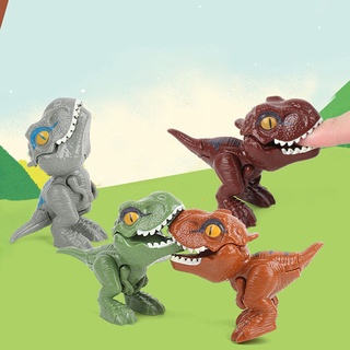 4 Stück Beißendes Tyrannosaurus Spielzeug, Dinosaurier Biss Finger Spiel, Simulations Dinosaurier Modell Spielzeug