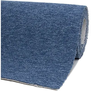 andiamo Teppichboden Henry - pflegeleicht und einfach zu verlegen - Auslegware Teppichboden - Meterware Bodenbelag in Schlingenstruktur mit Trittschalldämmung 200 x 550 cm Blau