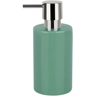 Spirella Kollektion Tube, Seifenspender 7,0 x 7,0 x 16,0 cm, Steingut, grün