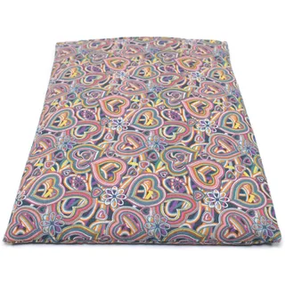 GIRAFFENLAND Kirschkernkissen 30 x 20 cm, Bio Stoff "Psychedelic Heart" - Als Wärmekissen & Kältekissen - Körnerkissen für Mikrowelle und Backofen - 30x20cm, Kirschkerne, 600g