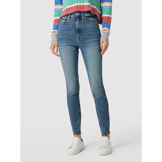 High Waist Slim Fit Jeans im 5-Pocket-Design, Jeansblau, 29
