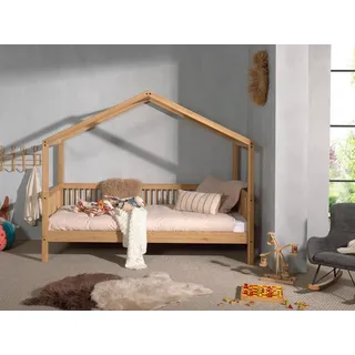 Vipack Hausbett 90 x 200 cm Eiche massiv geölt naturfarben