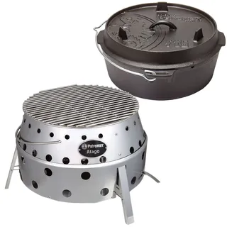 Petromax Grill Atago Set mit Dutch Oven ft6-t Feuertopf Gusseisen Outdoor Grill