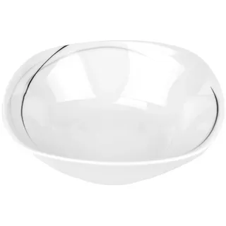 van Well Müslischale Müsli- Salatschale Phönix 14,2cm Porzellan weiß mit Dekor, Porzellan bunt