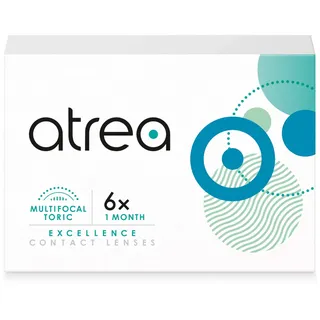 Atrea Excellence 1 Month Multifocal-Toric (6er Packung) Monatslinsen (-5.75 dpt, Zyl. -1.25, Achse 90, Addition Low (0.75-2.25) & BC 8.6)