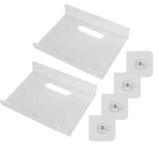 Transparenter Acryl Wandregal Organizer Ohne Bohren Badezimmer Küche Wohnzimmer Aufbewahrung Regals Duschablage Selbstklebend Wasserdicht Badregal Für Shampoo Handtücher Gewürzgläser(30 * 20 * 4cm)
