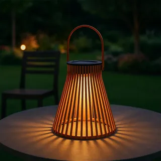 BEPER P207ILO300 Dekorative Solar-Außenlampe, Solar-Laterne für Garten und Balkon mit szenografischem Effekt, automatische Einschaltung, Betriebsdauer bis zu 6 Stunden, IP44