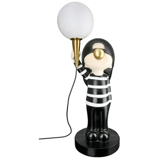 GILDE Tischleuchte BUBBLEGUM Leuchte (LED) - schwarz-weiß - Kunstharz - Höhe 48cm - Junge, Tischlampe - Schreibtischlampe - Nachttischlampe schwarz