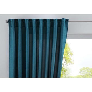Vorhang, Gardinenbox, verdeckteSchlaufen (1 St), transparent, Cationic »JENA« Blickdicht Leinen Optik Meliert extra Breit 2019037 grün 140 cm x 225 cm