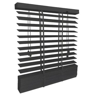 Sol Royal Holzjalousie 75 x 180 cm Schwarz