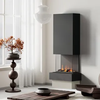 muenkel design Garda [Elektrokamin Opti-myst]: Nero (Schiefer schwarz) - Schwarz