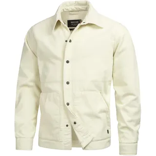 Indicode Herren INKorbits Cordjacke mit Knopfleiste und Umschlagkragen | Klassische Cordjacke für kalte Tage und Outdoor aktivitäten, Herrenjacke, Hemdjacke, Übergangsjacke, Freizeitjacke für Männer - L