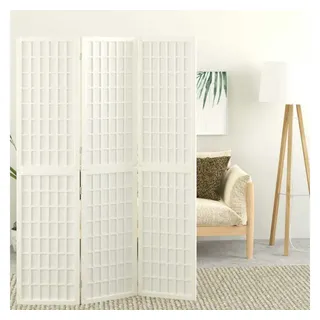 vidaXL Paravent Japanischer Stil Faltbar 120x170 cm Weiß