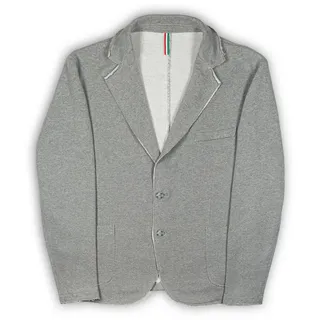 ADM Revolution Sweatsakko ADM Revolution grau, 2-Knopf – Baumwolle, lässig & leicht Handgefertigt in Italien 52