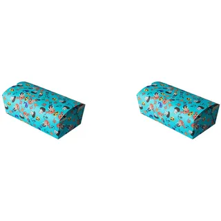 Demmler Backform 2er Set Baking Box To Go - Piraten - je 4 Stück - Einweg-Backform, backfest bis 180°C - fettdicht und lebensmittelecht - Made in Germany blau
