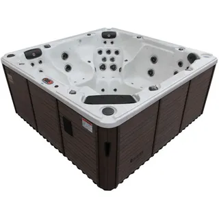 Canadian Spa Company Whirlpool, Weiß, Weiß Hochglanz, Kunststoff, 8-Sitzer, Rechteckig, 228x99x228 cm, Freizeit, Pools und Wasserspaß, Whirlpools