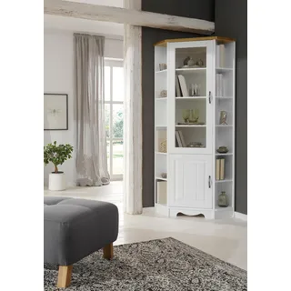 OTTO home Eckvitrine Trinidad 188 x 0 x 0 cm Gold/Weiß