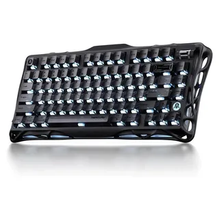 GravaStar Mercury K1 Mechanische Tastatur mit Aluminiumrahmen, 75% Wireless Gaming QWERTY US, PBT-Tastenkappen, 8000mAh