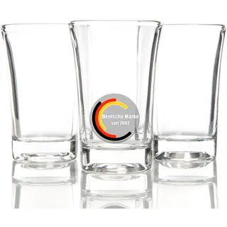 12 Stück Schnapsgläser 4cl aus Glas spülmaschinengeeignet - robuste Shotgläser in Gastro Qualität