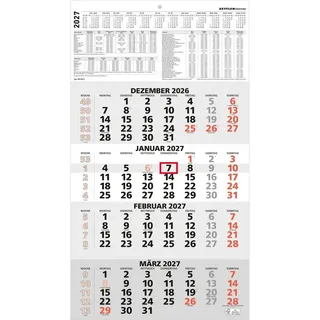 Neumann 4-Monatskalender rot 2027