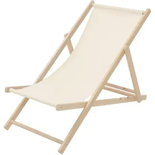 ECD Germany Sonnenliege 117 x 52 x 83 cm Beige