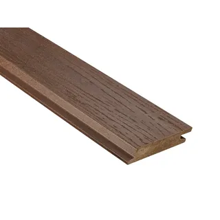 18x103 mm NATURinFORM WPC Fassadenprofil, "Die Gestaltende XL", mit Holzmaserung, leicht gebürstet, kastanienbraun, Deckmaß: 99mm