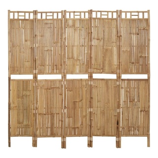vidaXL Raumteiler 5-tlg. Raumteiler Bambus 200x180 cm, 1-tlg. braun 200 cm x 180 cm x 200 cm