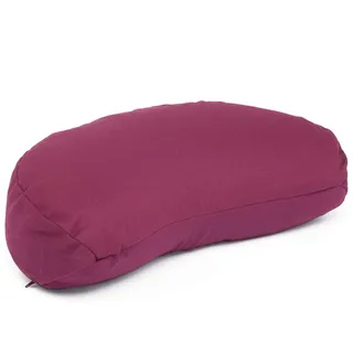 Bodhi Meditationskissen Halbmond | Bodenkissen für Yoga & Meditation | Yogi MOND ECO | 100 % Bio-Baumwollbezug | Yogakissen halbmondförmig mit Buchweizenfüllung | Ergonomisches Halbmondkissen