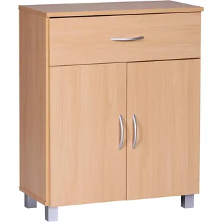 FineBuy Sideboard 60 x 75 x 30 cm Buche / Braun
