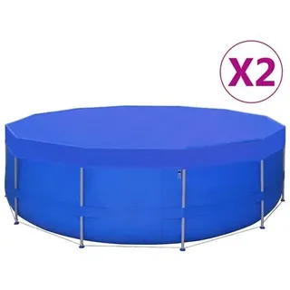 vidaXL Poolabdeckungen 2 Stk. PE Rund 460 cm 90 g/m2