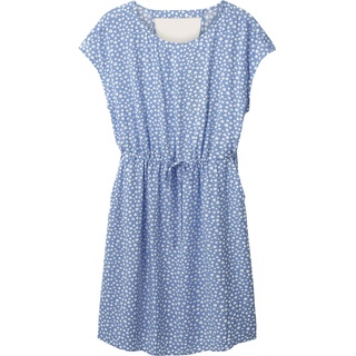 Tom Tailor Denim Damen Kleid EASY Regular Fit Blau Flower Print 32107 S