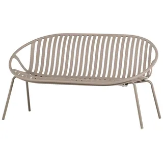 2-Sitzer Gartensofa Bruce - Aluminium & Polypropylen, Sand