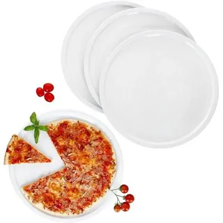 Famanu Pizza-Teller XXL 33,5 cm weiß Porzellan - für 4 Personen