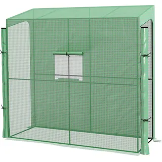 Pangivo Tomatenhaus, Grün, Kunststoff, 200x200x80 cm, Gartenzubehör, Gewächshäuser