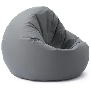 Lumaland Sitzsack Drops 300l - mit 2-in-1-Funktion - Sitzen & Liegen - 120 x 75 cm - Indoor Outdoor - Grau