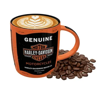 Nostalgic-Art Retro Kaffeebecher, 330 ml, Harley – Genuine Motorcycles | Original Harley-Davidson Lizenzprodukt (OLP), Keramik-Tasse für Kaffee, Vintage Design, Geschenk-Idee für Biker