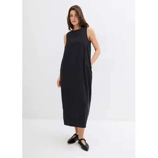 bonprix Midikleid ärmelloses Design, Oversize-Passform, runder Ausschnitt schwarz M (42)