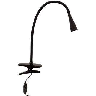 Lindby LED Klemmleuchte 'Baris' (Modern) in Schwarz aus Metall u.a. für Arbeitszimmer & Büro (1 flammig,) - Tischlampe, Tischleuchte, Leselampe, Nachttischlampe, Arbeitszimmerleuchte