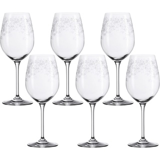 Leonardo Chateau Weißwein-Gläser, 6er Set, spülmaschinenfeste Wein-Gläser, Wein-Kelch mit gezogenem Stiel, Wein-Glas mit Gravur, 410 ml, 035301