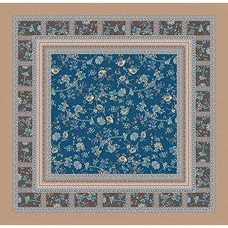Bassetti Tischdecke Genova B1 aus 100% Baumwolle in der Farbe Blau, Maße: 170cm x 170cm, 9324150