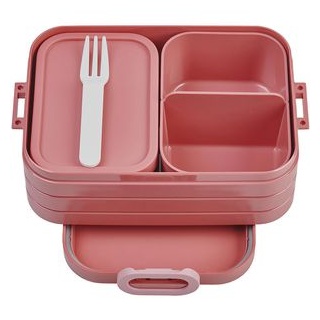 Mepal Lunchbox Bento Take a Break midi, Kunststoff, Brotdose mit Einsatz, Vivid mauve, 900 ml