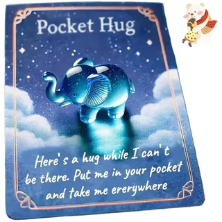 Tier-Taschenumarmungsgeschenke, Mini-Harz-Tiere, Taschenumarmung, Dekoration mit Grußkarten, niedliche emotionale Unterstützung, Schildkröte, Elefant, Pinguin, Frosch, Bär, Ermutigungsgeschenk für
