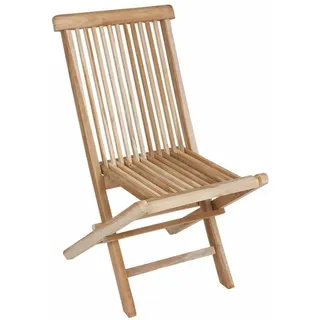 Spetebo - Teak Klappstuhl - 90 x 50 cm - klappbarer Garten Balkon Terrasse Stuhl massiv