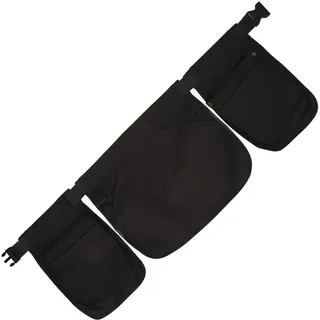 Schwarze Unisex-servierschürze Mit Kunststoffschnalle Und Mehreren Taschen