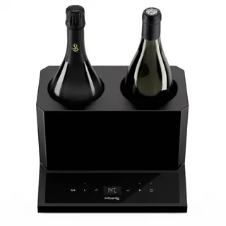 h.koenig Weinkühler HKoenig LVX28, Elektrisch 2 Flaschen, Digital 5-18°C Edelstahl