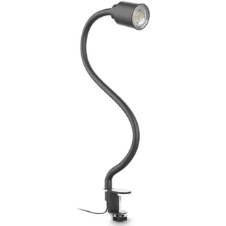 LED Klemmleuchte Leselampe flexibel Tischlampe Schreibtisch flex schwarz 5W GU10
